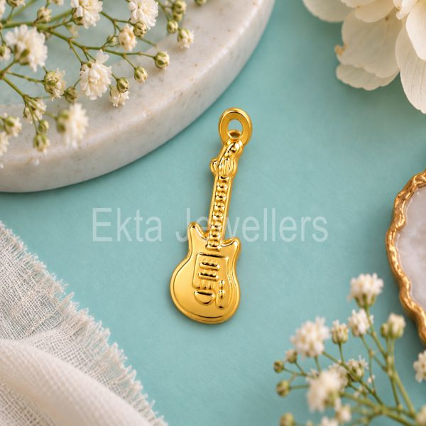925 Sterling Silver Guitar Pendant