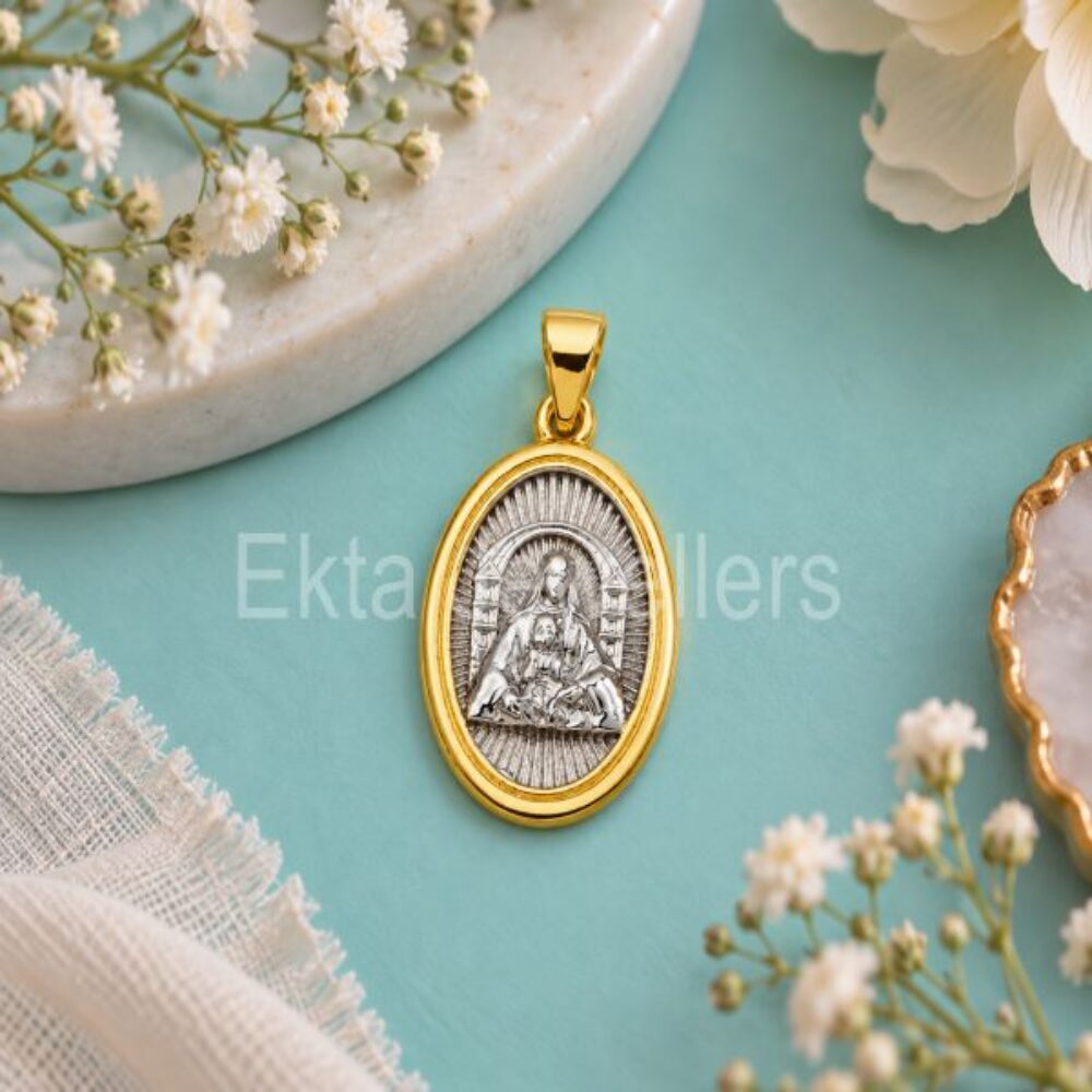 925 Sterling Silver Gold Buddha Pendant