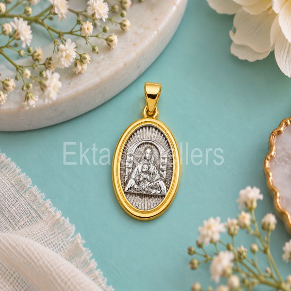 925 Sterling Silver Gold Buddha Pendant