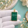 925 Sterling Silver Malachite Rectangle Pendant