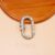 925 Sterling Silver Multi-Color Pave diamond Carabiner Lock