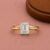 925 Sterling Silver Emerald Cut Solitaire Moissanite Ring
