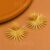 925 Sterling Silver Gold Sunburst Statement Earrings