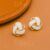 925 Sterling Silver White Enamel Knot Earrings