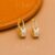 925 Sterling Silver White Enamel Huggie Hoop Earrings