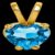 925 Sterling Silver Heart Pendant, Gold Plated Blue Topaz Heart Charm
