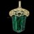 925 Sterling Silver Malachite Point Pendant