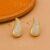 925 Sterling Silver Gold Pavé diamond Teardrop Stud Earrings