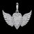 925 Sterling Silver Heart with Wings Pendant