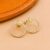 925 Sterling Silver Gold  Circle Stud Earrings