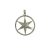 Natural Pave Diamond Star Wheel Pendant Solid 925 Sterling Silver 14K Yellow Gold Plating,Silver Star Wheel Pendant