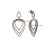 Drop Earrings, Triple Pear Drop Pave Diamond Dangle Earrings, 925 Sterling Silver Earrings