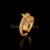925 Sterling Silver Gold Criss Cross Ring