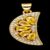 925 Sterling Silver Crescent Pendant