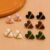 One Pair 925 Sterling Silver Heart Stud Earrings