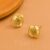 925 Sterling Silver Gold Flower Stud Earrings