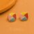 925 Sterling Silver Colorful Woven Stud Earrings
