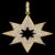 925 Sterling Silver Star Pendant, Gold Plated Celetial Charm