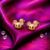 925 Sterling Silver Gold Plated Mouse Stud Earrings