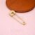 925 Sterling Silver Gold Plated Pave diamond Heart Safety Pin Finding