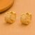 925 Sterling Silver Gold Textured Huggie Hoop Earrings