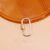 Rectangular Two-Tone Carabiner Lock, 925 Sterling Silver Screw Gate Clasp