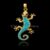 925 sterling silver Blue Turquoise Gecko Pendant