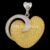 925 Sterling Silver Pave diamond Heart Pendant