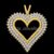 925 Sterling Silver Double Halo Heart Pendant
