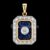 925 Sterling Silver Blue Enamel Pendant