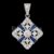925 Sterling Silver Blue Sapphire Teardrop Pendant