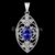 925 Sterling Silver Blue Sapphire Filigree Pendant