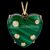 925 Sterling Silver Malachite Heart Pendant