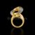 925 Sterling Silver Two Tone Crossover Ring