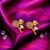 925 Sterling Silver Gold Plated Badminton Racket and Shuttlecock Stud Earrings