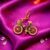 Pink Bicycle Charm Pendant