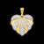 925 Sterling Silver heart Leaf Pendant