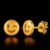 Winking Smiley Face 925 Sterling Silver Stud Earrings