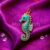Turquoise Seahorse Charm Pendant