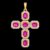 925 Sterling Silver Ruby Cross Pendant