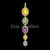 925 Sterling Silver Multi Gemstone Pendant