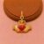 Gold Plated 925 Sterling Silver Red Enamel Claddagh Heart Pendant Charm