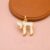 Gold Plated 925 Sterling Silver White Enamel Chai Jewish Pendant Charm