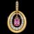 925 Sterling Silver Pink Halo Pendant