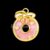925 Sterling Silver Pink Enamel Donut Pendant