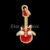 925 Sterling Silver Red Enamel Electric Guitar Pendant
