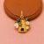 925 Sterling Silver Bee and Beehive Pendant Charm with White Flowers