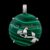 925 Sterling Silver Malachite Bird Pendant