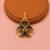 925 Sterling Silver Biohazard Symbol Pendant Charm with Black Enamel