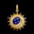 925 Sterling Silver Celestial Sun Moon Pendant